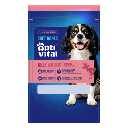 Opti Vital Miękkie kosteczki z wołowiną 90g